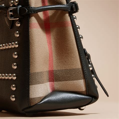 Burberry The Baby Banner Leather and House Check 